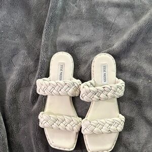 Steve Madden Women's White Braided Sandals